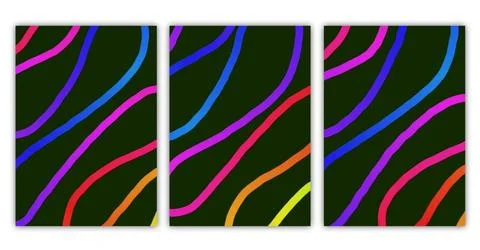 Modern abstract covers set, minimal covers design, abstract background Stock Illustration