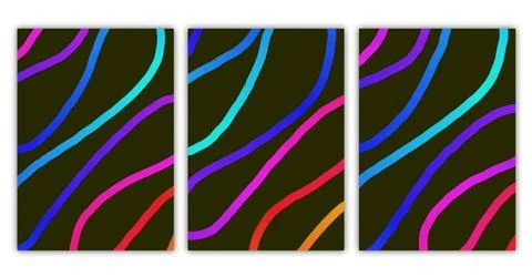 Modern abstract covers set, minimal covers design, abstract background Stock Illustration