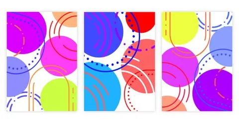 Modern abstract covers set, minimal covers design, abstract background Stock Illustration