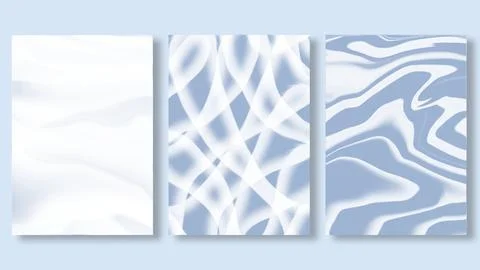 Modern abstract covers set, minimal covers design. Blue and white background Stock Illustration