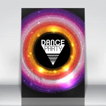 Modern Abstract Dance Party Poster - Vector Illustration Stock Illustration