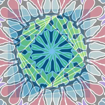 Modern abstract decorative background tile composed in mosaic style, soft pas Stock Illustration