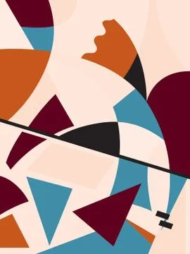 Modern abstract decorative composition Stock Illustration