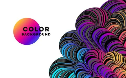 Modern abstract design background Rainbow Flow motion Stock Illustration