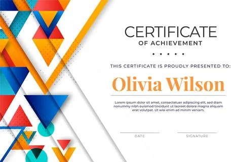Modern abstract design of certificate template 스톡 일러스트
