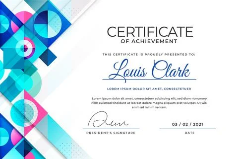 Modern abstract design of certificate template 스톡 일러스트