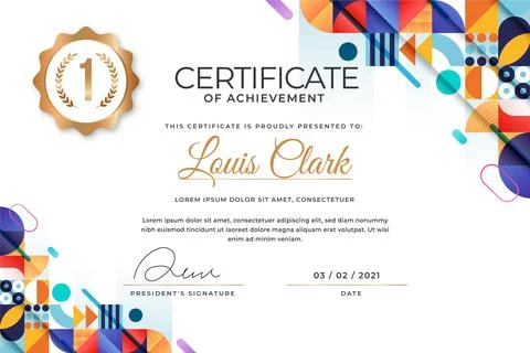 Modern abstract design of certificate template 스톡 일러스트