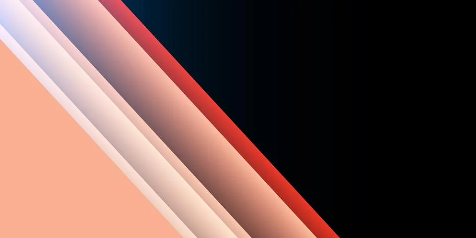 A modern abstract design featuring bold diagonal red and white gradient str.. Stock Illustration
