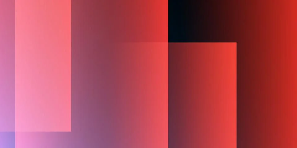 A modern abstract design featuring a smooth red gradient background with ov.. Stock Illustration