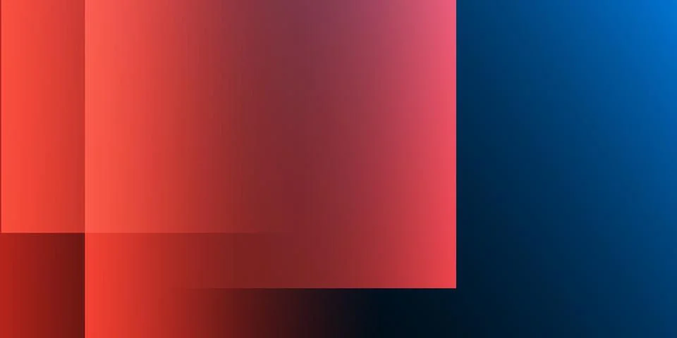 A modern abstract design featuring a smooth red gradient background with ov.. Stock Illustration