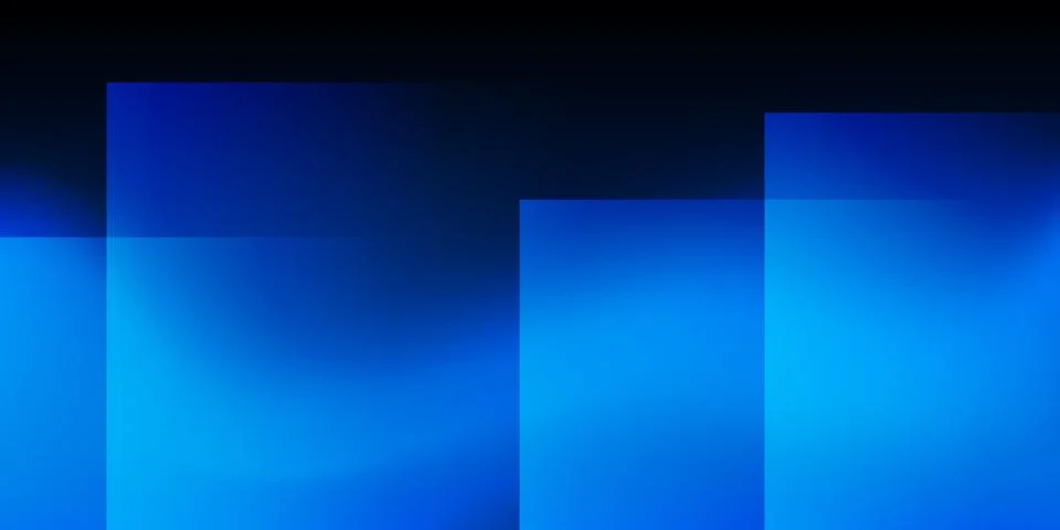 A modern abstract design featuring a smooth blue lit gradient background wi.. Illustrazione stock