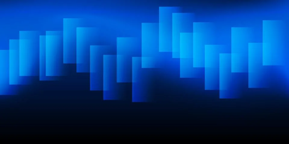 A modern abstract design featuring a smooth blue lit gradient background wi.. Illustrazione stock