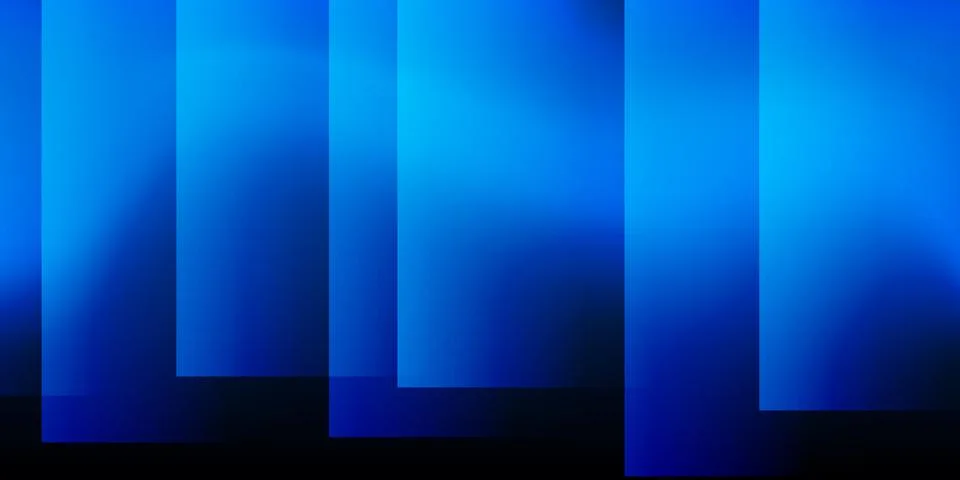 A modern abstract design featuring a smooth blue lit gradient background wi.. Stock Illustration