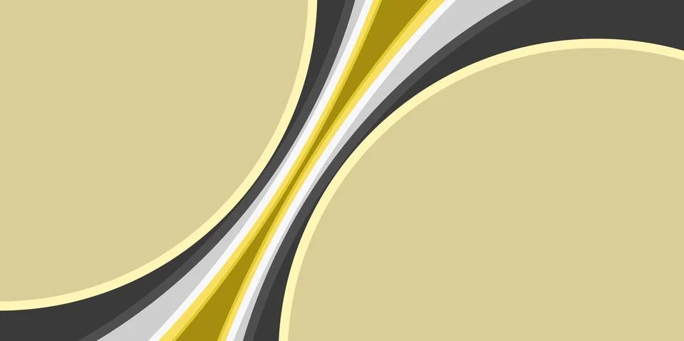 A modern abstract design featuring smooth, curved bands of color that create Stock Illustration