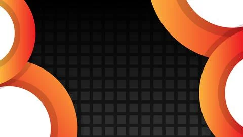 Modern Abstract Design with Gradient Circles on a Black Background Stock Illustration