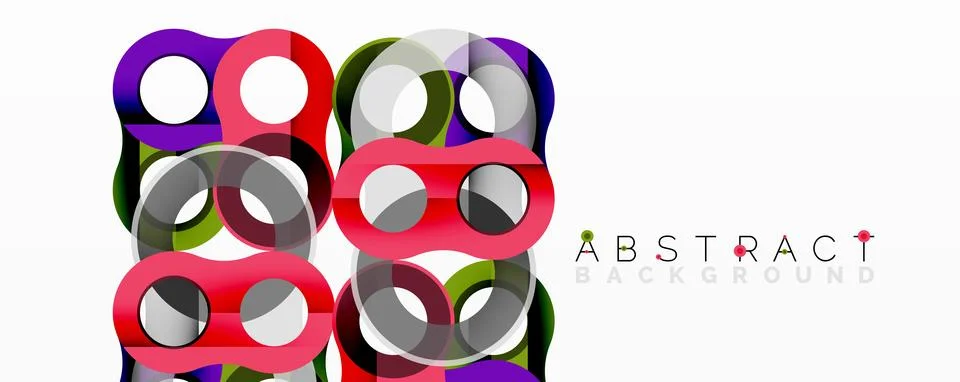 Modern abstract design. Overlapping circles create vibrant geometric pattern. 스톡 일러스트