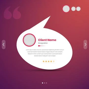 Modern abstract designed feedback and social media review template layout w.. Stock Illustration