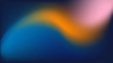 Modern abstract diagonal mesh background with vibrant blue and orange gradient Illustrazione stock
