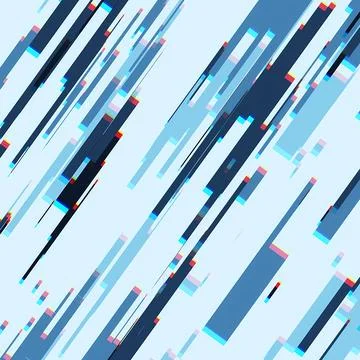 Modern Abstract Digital Glitch Background with Blue Diagonal Lines Illustrazione stock