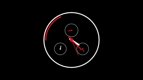 Modern abstract digital interface animation featuring a central white circl.. Stock Footage 344353152