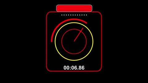 Modern abstract digital interface with a red progress bar filling a circula.. Stock Footage 342904587