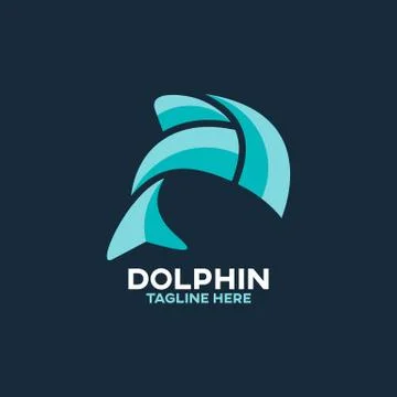 Modern abstract dolphin logo. Vector illustration. Stock Illustration
