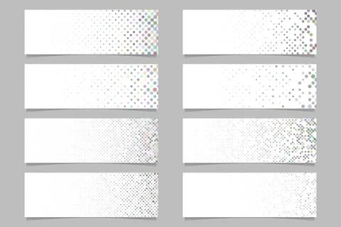 Modern abstract dot pattern banner background template set イラスト素材