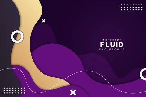 Modern Abstract Dynamic Fluid Shape Purple Background Stock Illustration