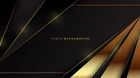 Modern abstract elegant black gold background design Stock Illustration