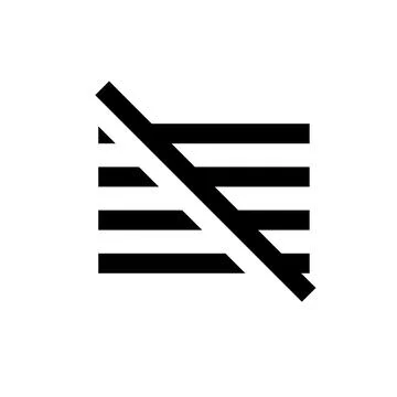 Modern abstract equal sign icon with intersecting lines for design projects Stock Illustration
