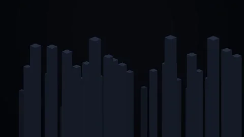 Modern abstract equalizer bars pattern against deep black background for te.. Stock Footage 337655551