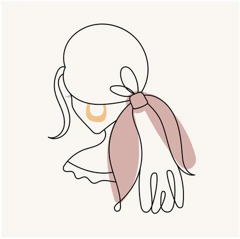 Modern abstract face. イラスト素材