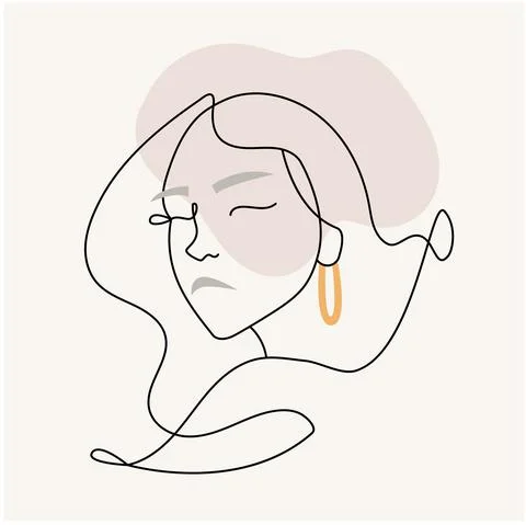 Modern abstract face. イラスト素材