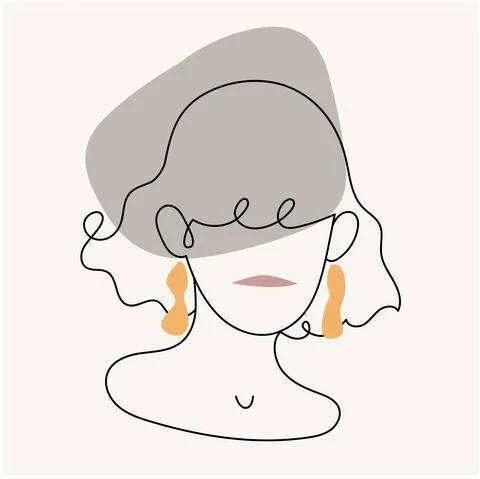 Modern abstract face. イラスト素材