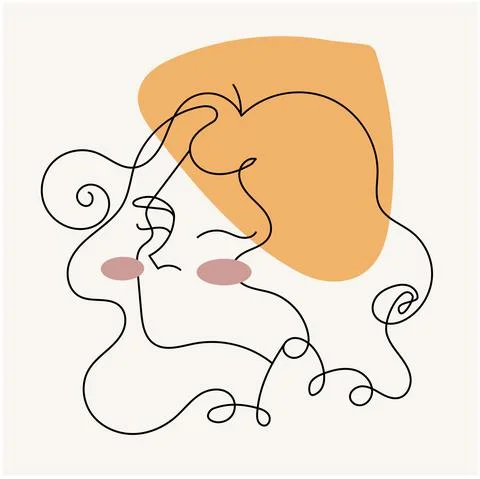 Modern abstract face. イラスト素材