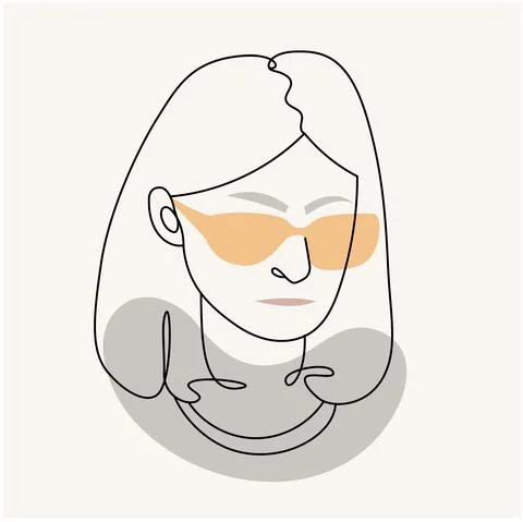 Modern abstract face. イラスト素材