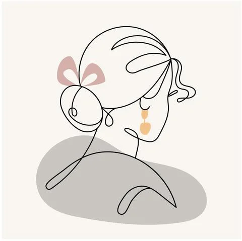 Modern abstract face. イラスト素材