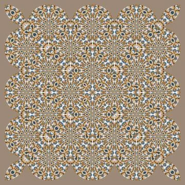 Modern abstract floral pattern, ornament, fashion print Stock Illustration
