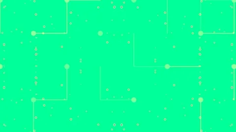 Modern abstract flow chart connectivity lines on bright lime green digital .. Stock Footage 336503866