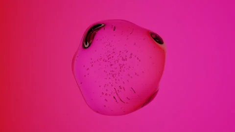 Modern Abstract Fluid Composition with Transparent Droplet Bubble Elements Stock Footage 337303850
