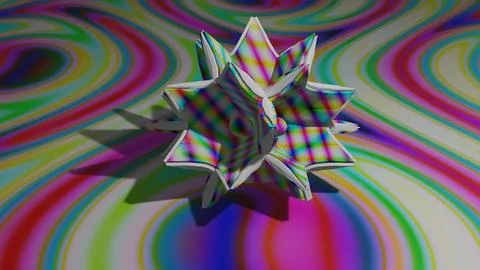 Modern Abstract Geometric Background Featuring Stellated Polyhedral Star Illustrazione stock