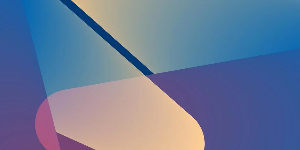 Modern abstract geometric background featuring overlapping diagonal round s.. Illustrazione stock