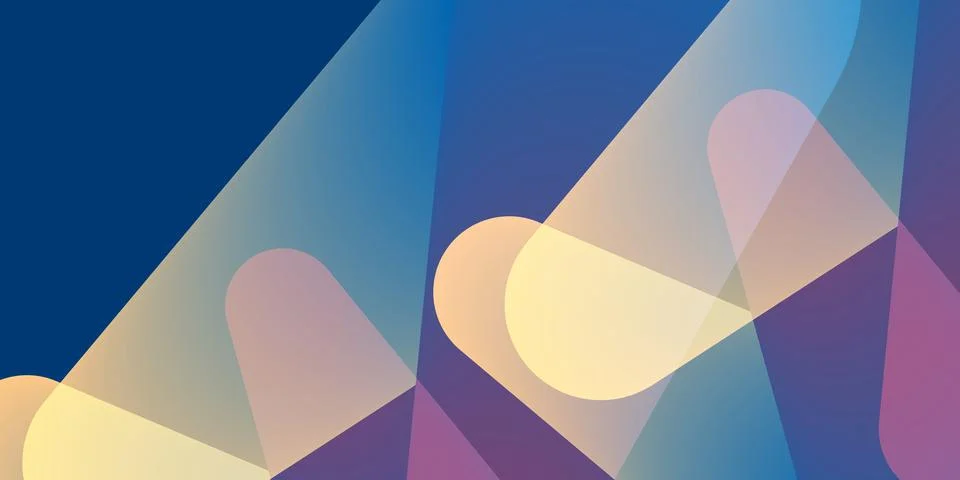 Modern abstract geometric background featuring overlapping round diagonal t.. Stock Illustration