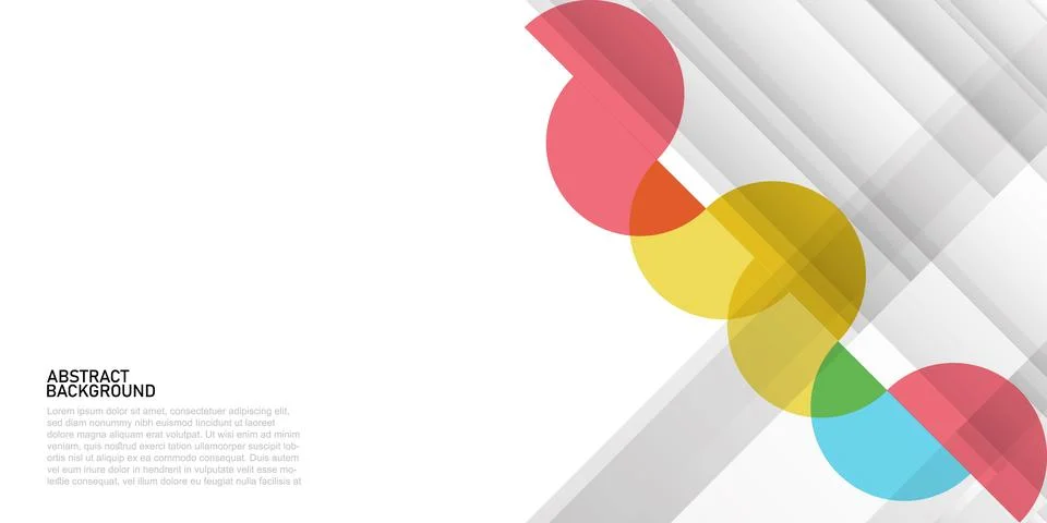 Modern Abstract Geometric Background with Overlapping Transparent Shapes Stock Illustration