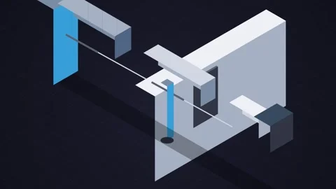 Modern abstract geometric background structure illustration Stock Footage 344645793
