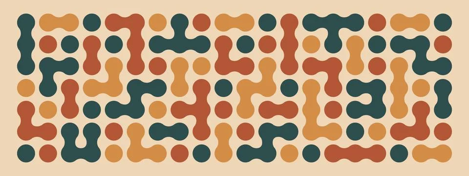Modern abstract geometric blob pattern on white background. Circular vector.. 스톡 일러스트