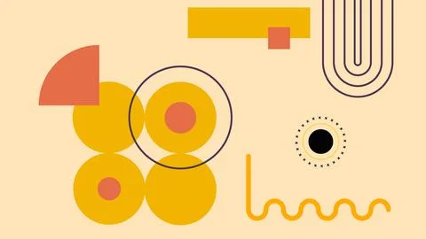 Modern Abstract Geometric Composition Background Stock Illustration