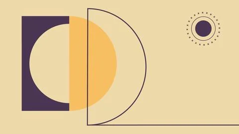 Modern Abstract Geometric Composition Stock Illustration