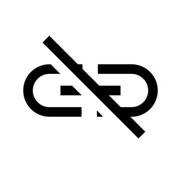 Modern abstract geometric logo design featuring bold uppercase letters cqr Stock Illustration