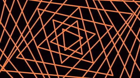 Modern abstract geometric network lines forming a complex orange pattern on.. Stock Footage 341055986
